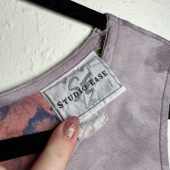 Vintage‎ Purple Floral Maxi Dress - Picture 6 of 7